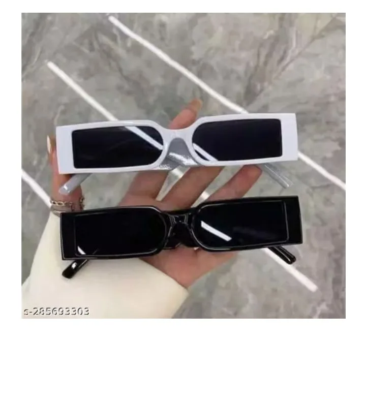 Men Black Plastic Square , TR-90 Mc Stan Sunglasses (Pack of 2) 1
