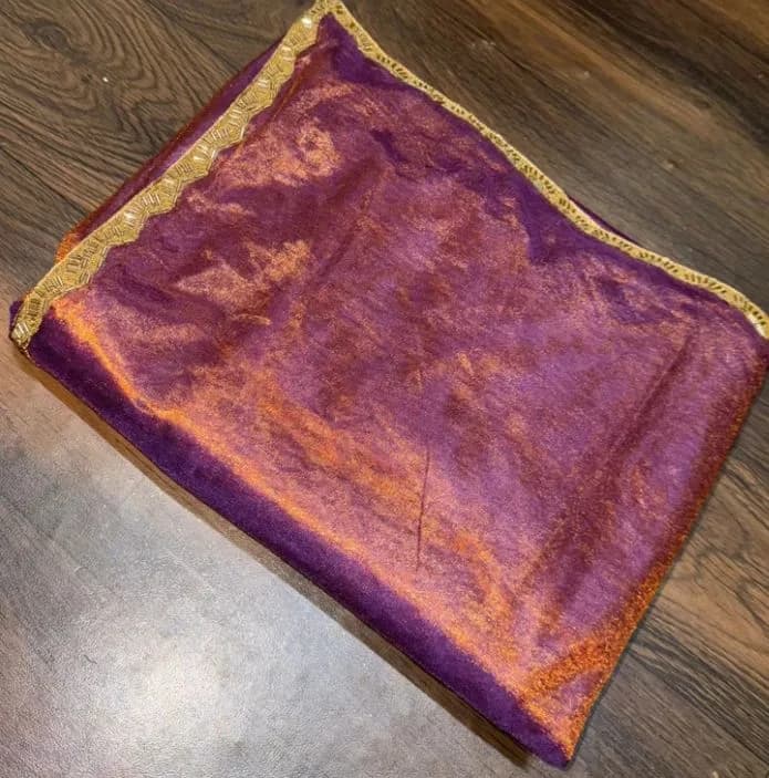 watay Embroidered Bollywood Georgette Saree (Purple) 2