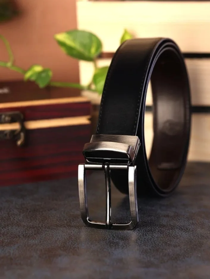 ZEVORA Wallet & Belt Combo (Black, Brown) 2