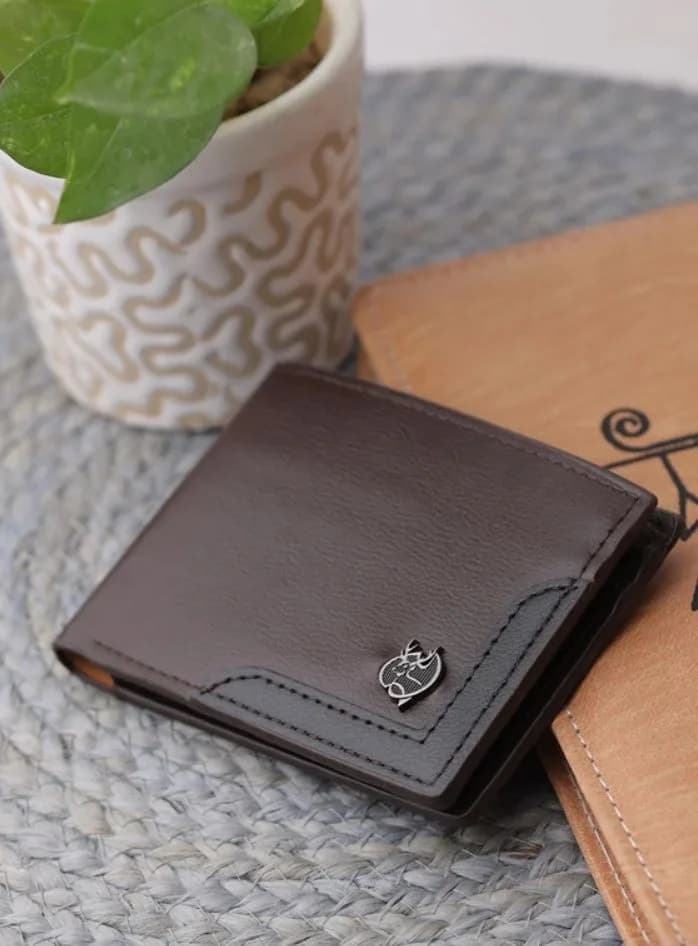 ZEVORA Wallet & Belt Combo (Black, Brown) 3