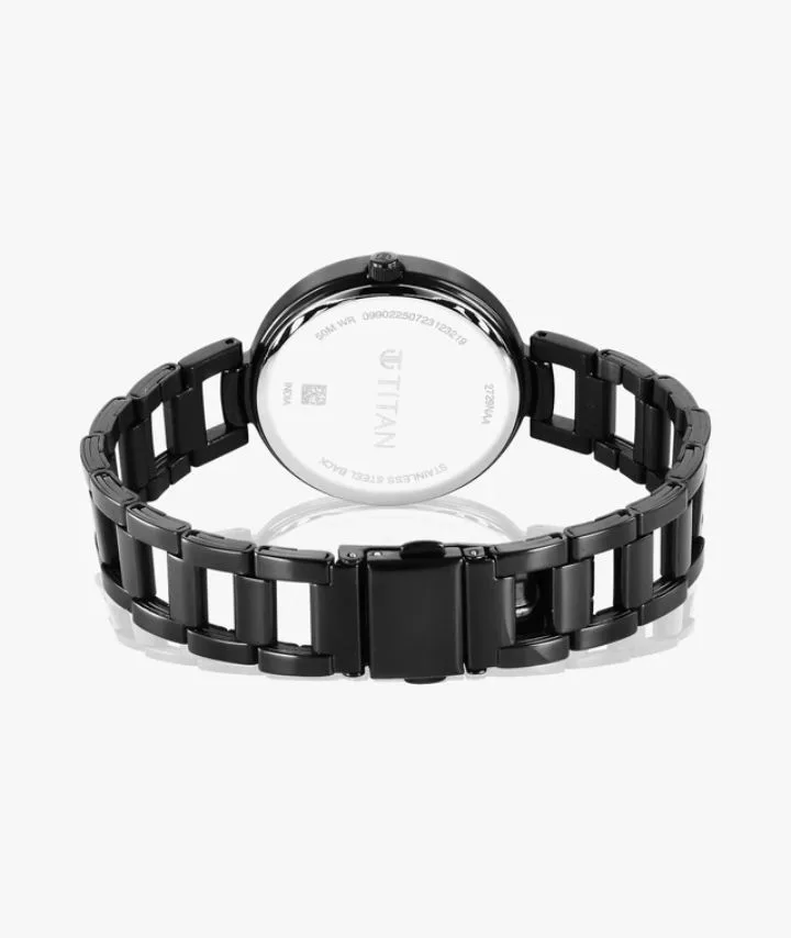 Titan Gradient Blue Dial Black Stainless Steel Strap Analog Watch  - For Girls 2729NM01 3