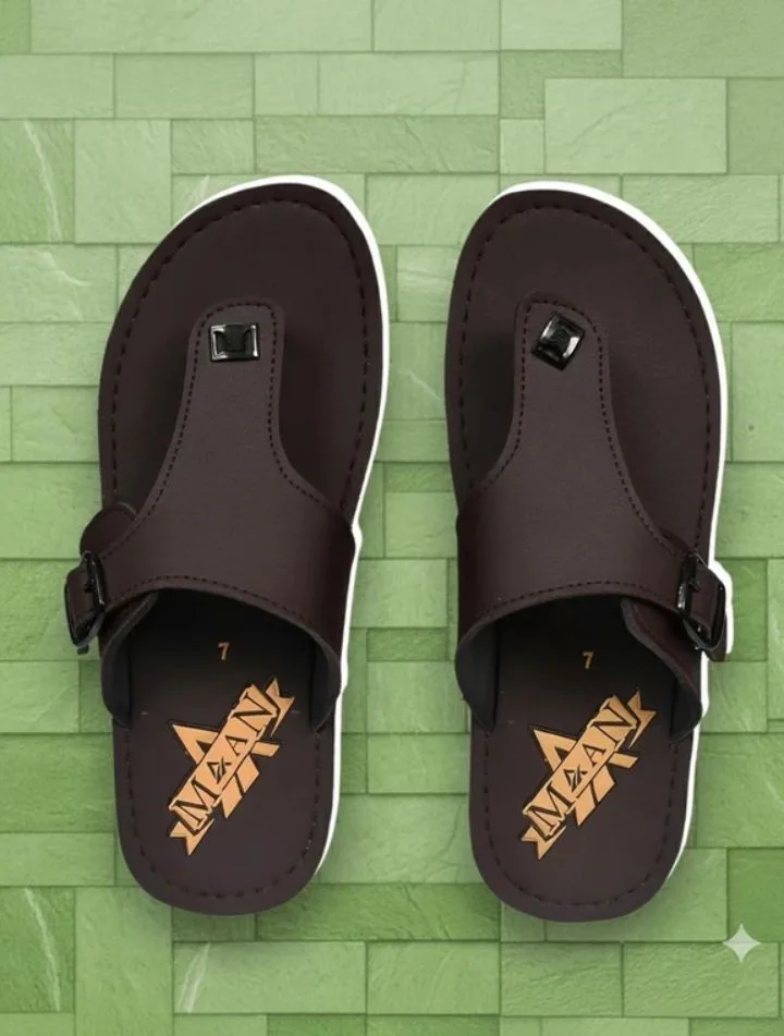Maan Men Flats Sandal (Brown ,) 1