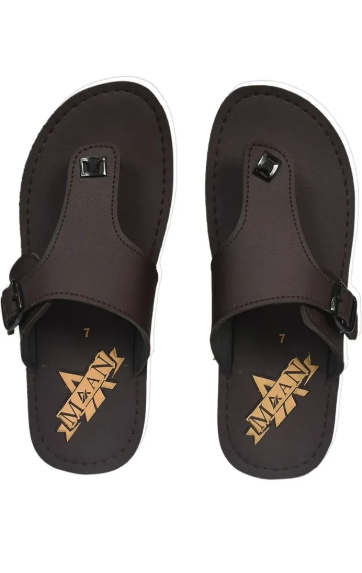 Maan Men Flats Sandal (Brown ,) 4
