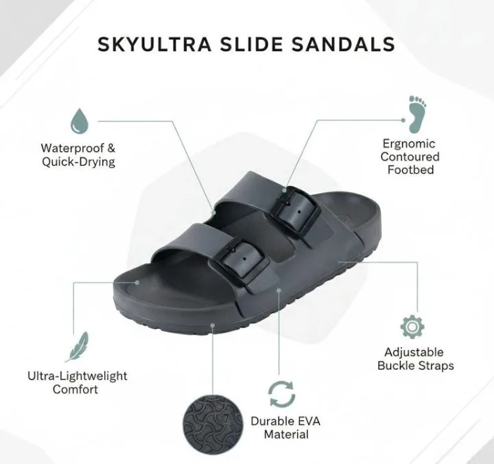 Skyultra Men Casual Sandal (Grey , 6) 2