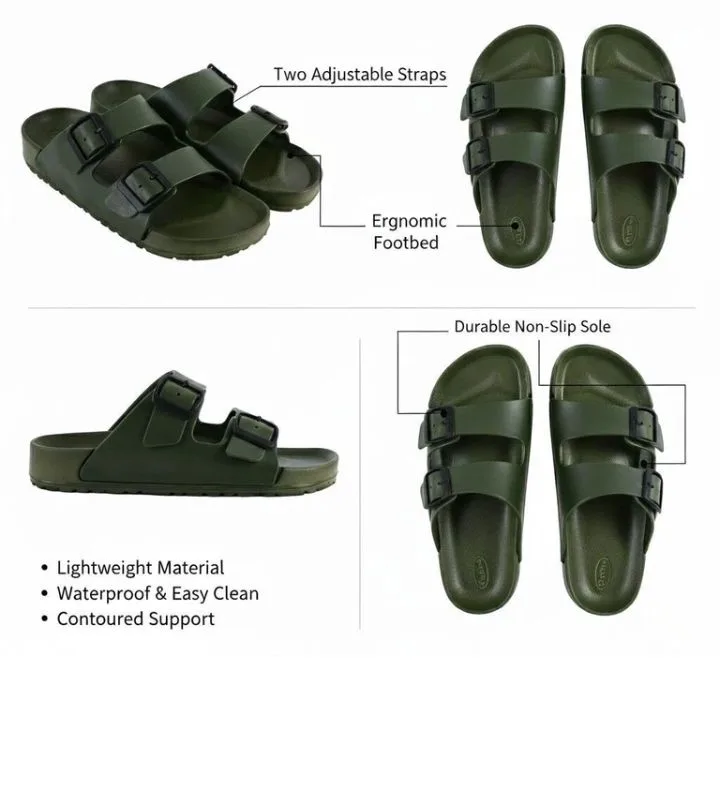 Skyultra Men Casual Sandal (Green , 6) 3
